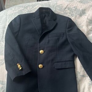 Elegant Navy Blazer with Gold Accents